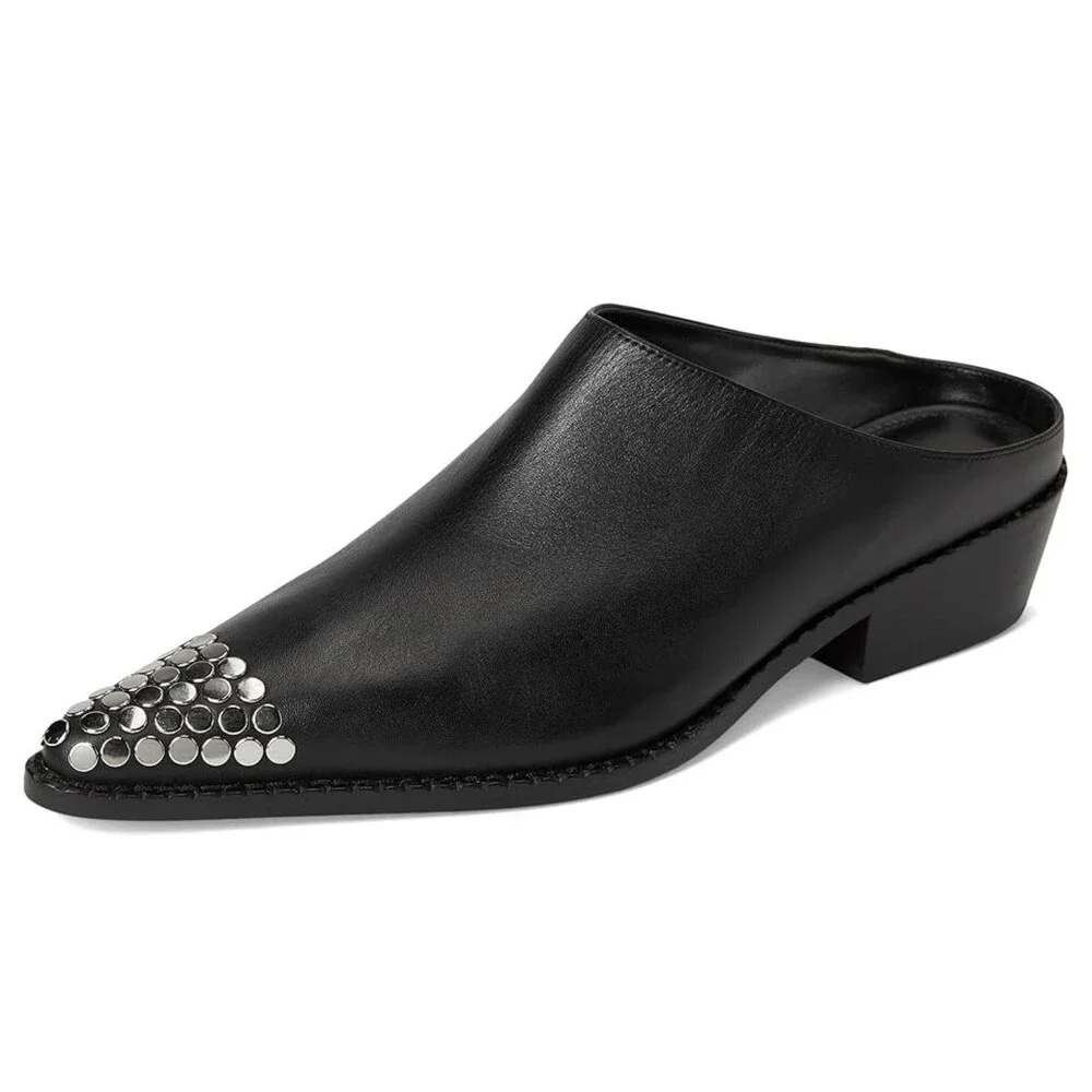 Michael Kors Nash Mule Women's US 8 M Black Leather Pointed Toe Slip On ZOGG3580